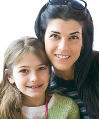 stock photo of a mom and daughter with braces